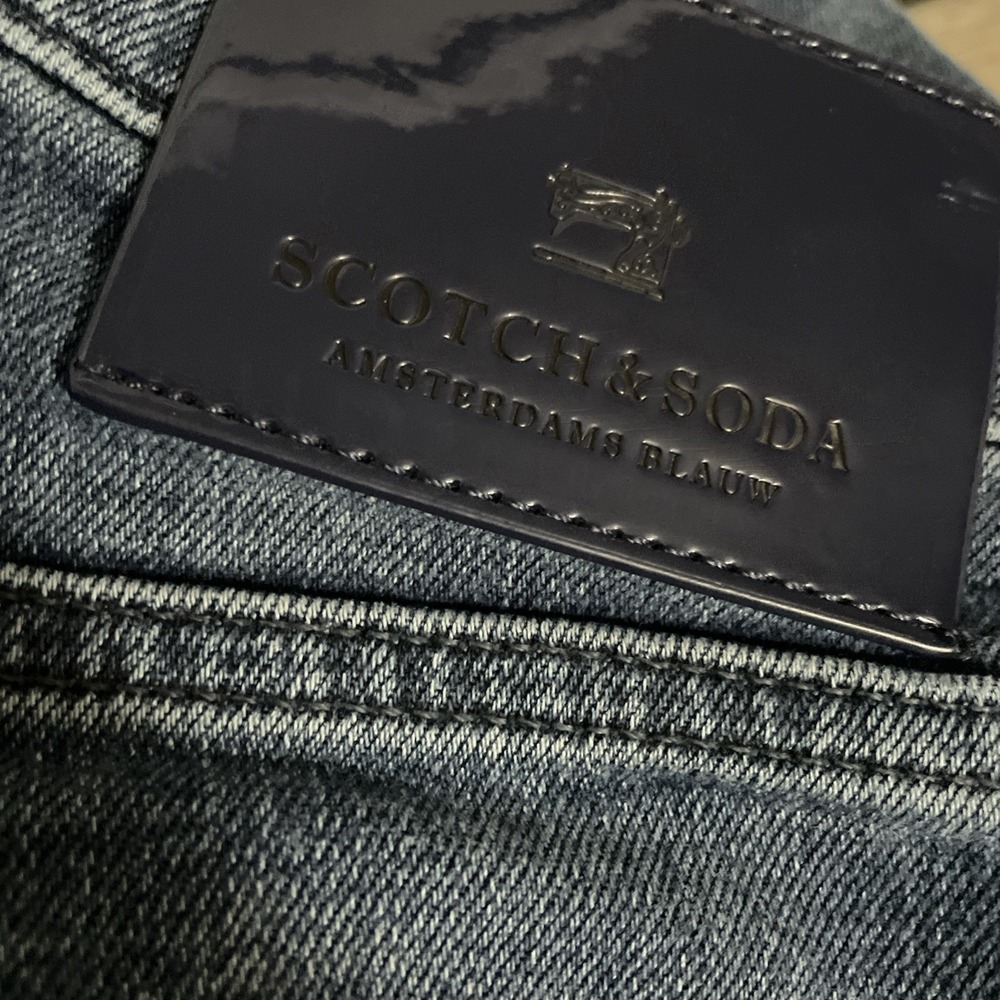 Scotch & Soda Ralston Jeans Mens 33x31 Blue Denim Amsterdam Blauw Straight Leg - Picture 10 of 12
